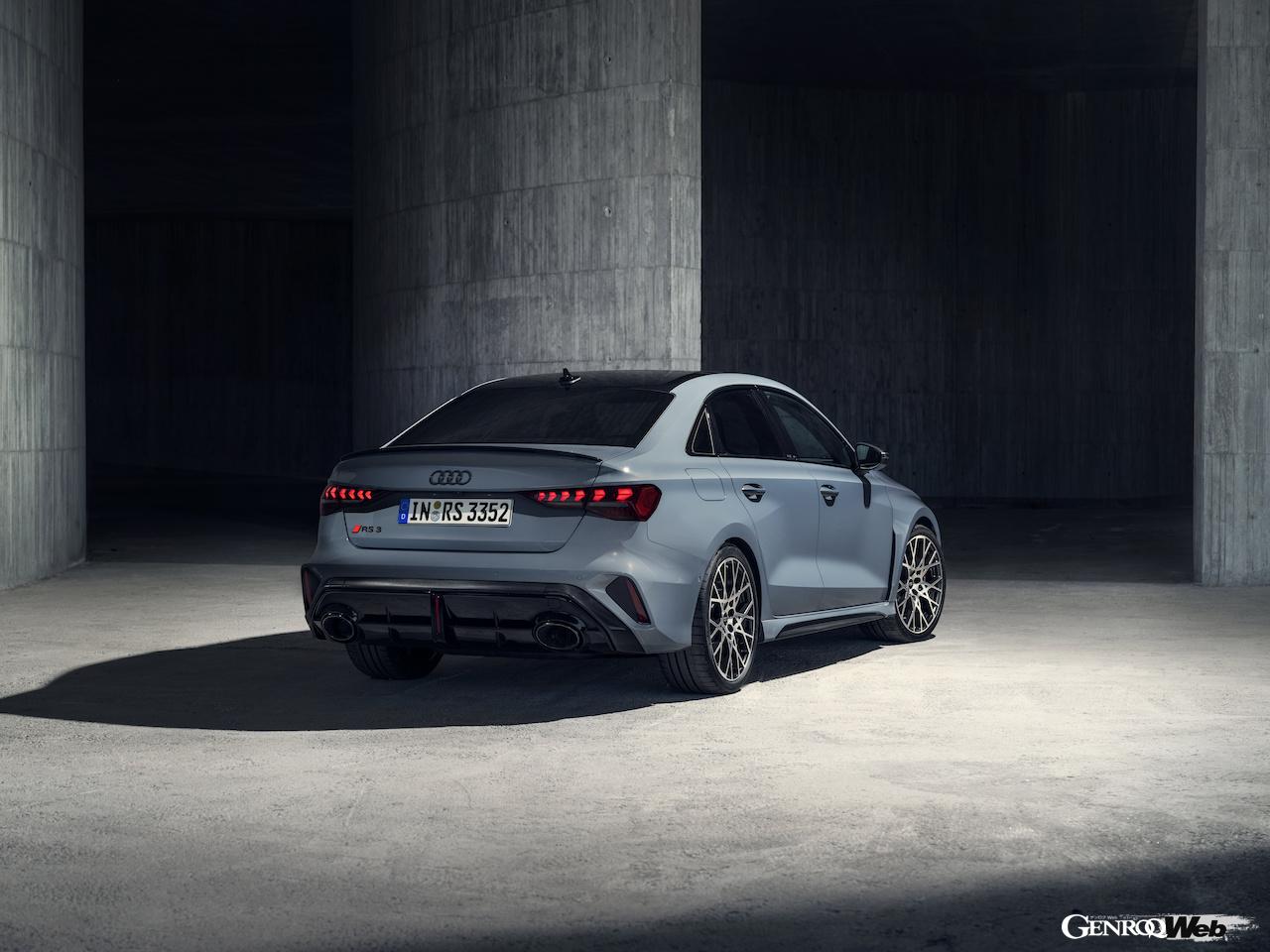 「アウディ RS 3 セダン」改良新型のエクステリア。