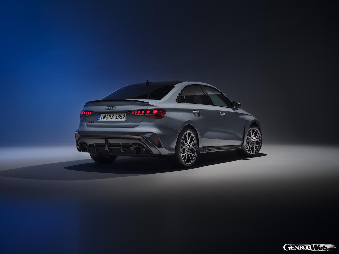 「アウディ RS 3 セダン」改良新型のエクステリア。