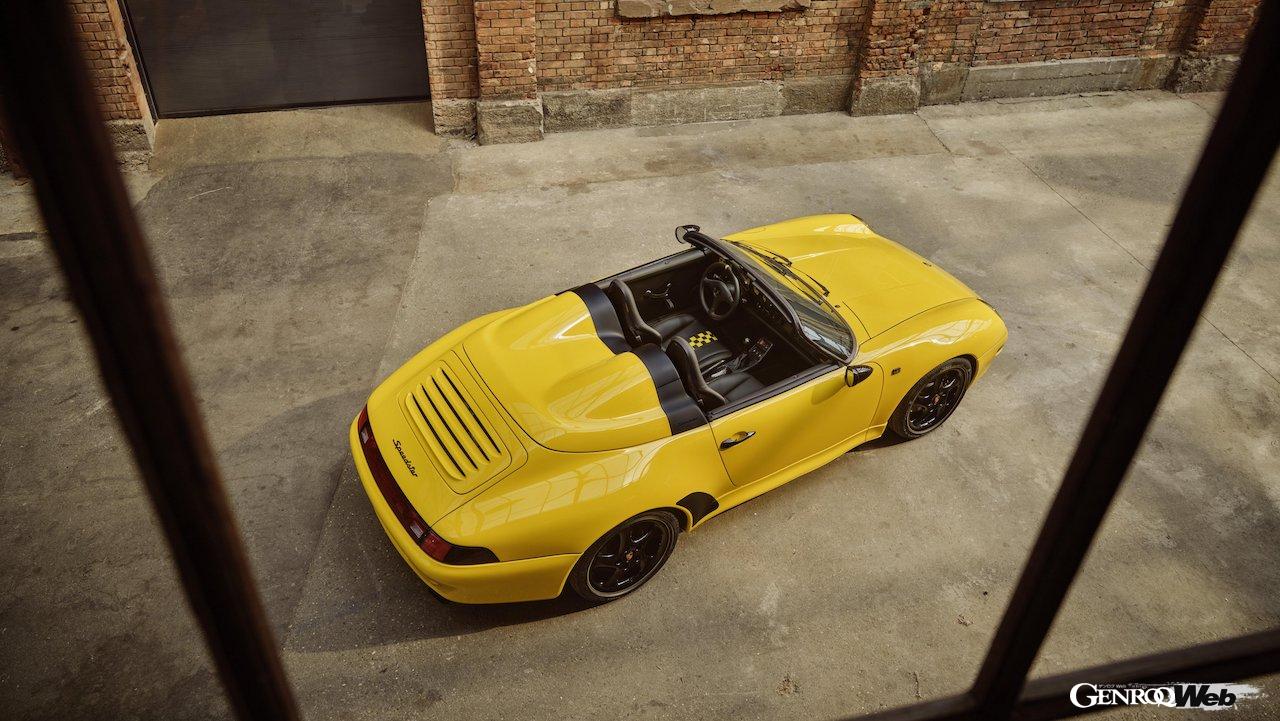 ルカ・トラッツィがオーダーした「ポルシェ 993 スピードスター」のエクステリア。