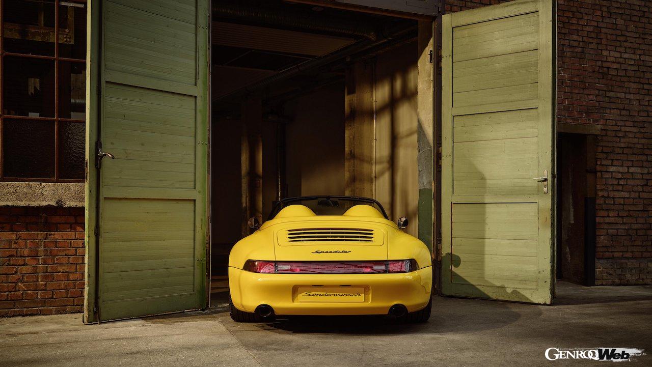 ルカ・トラッツィがオーダーした「ポルシェ 993 スピードスター」のエクステリア。