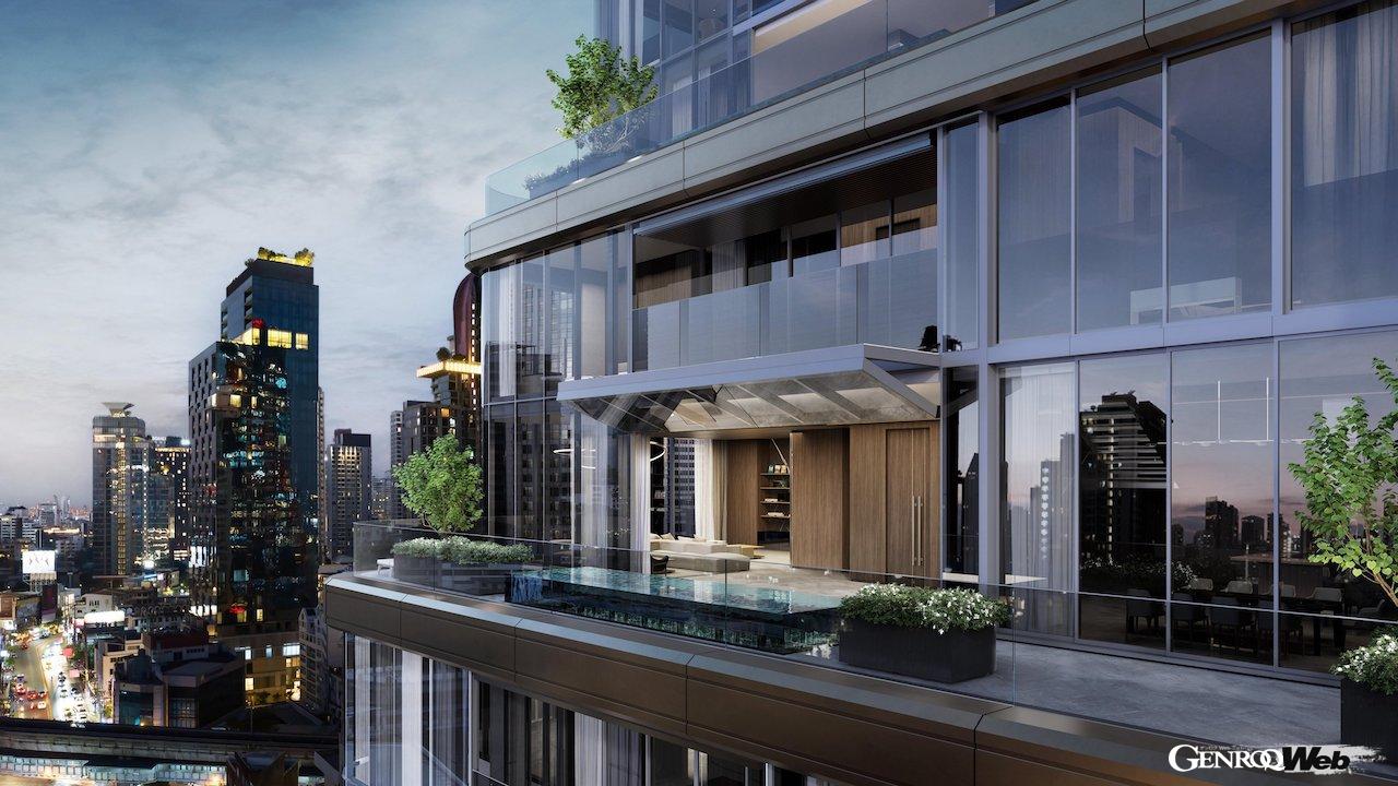 ポルシェのこだわりが随所に導入された、超高級レジデンス「ポルシェデザイン・タワー・バンコク」。