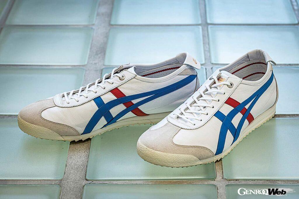 定番の人気モデル「MEXICO 66」を再構築し、上質なレザーやクッション性とグリップ性に優れたソールなどを採用した「MEXICO 66SD」。オニツカタイガーストライプを使用しないデザインなど、15種類以上をラインナップする。