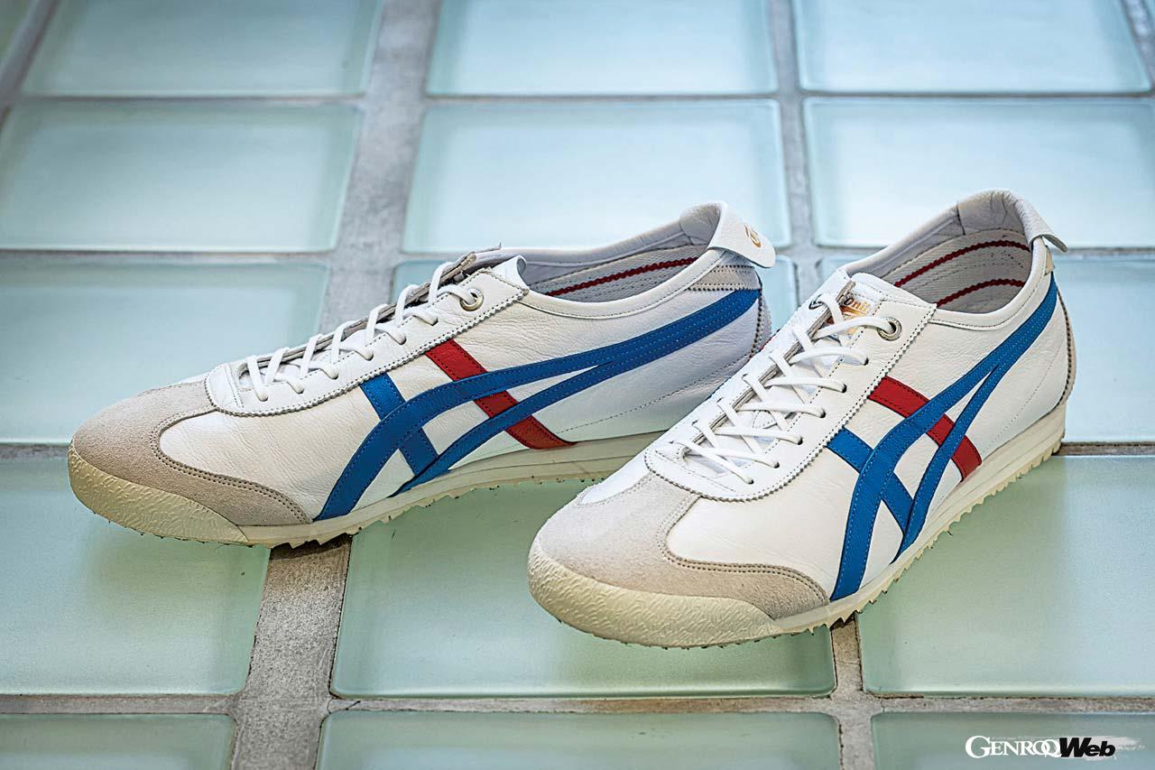 定番の人気モデル「MEXICO 66」を再構築し、上質なレザーやクッション性とグリップ性に優れたソールなどを採用した「MEXICO 66SD」。オニツカタイガーストライプを使用しないデザインなど、15種類以上をラインナップする。