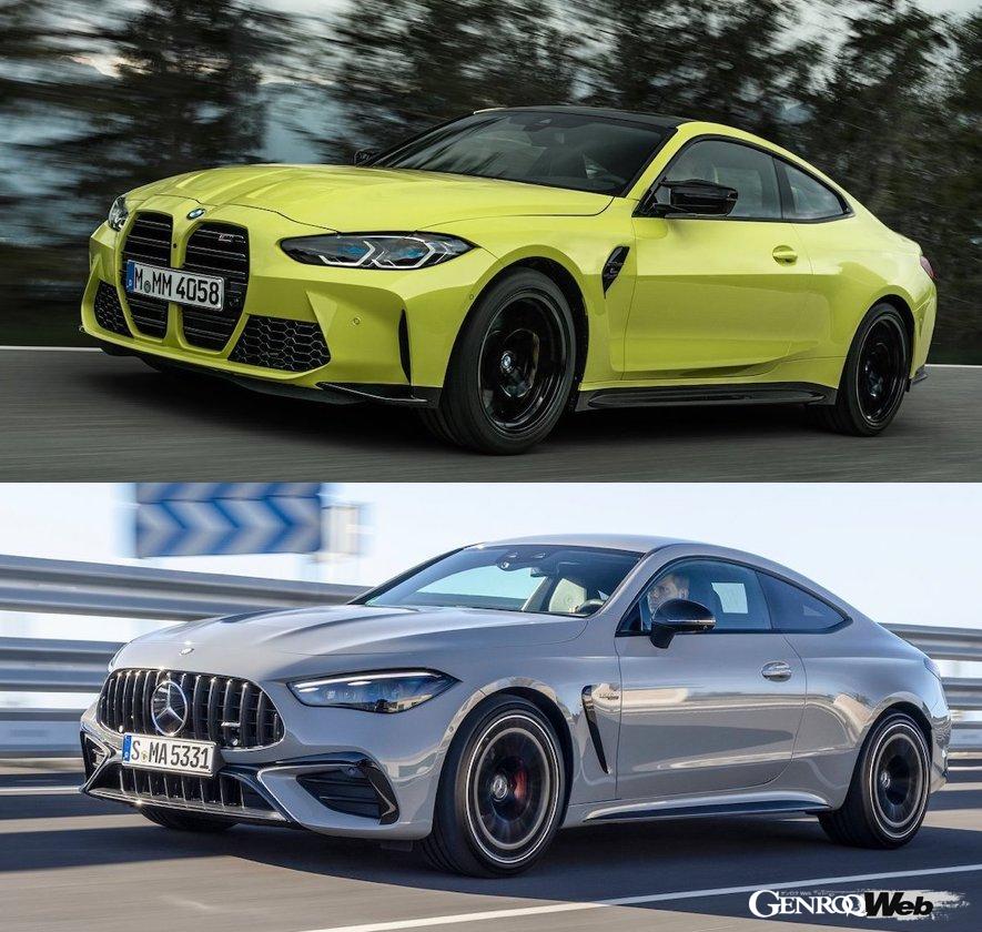 BMW M4とメルセデスCLE53