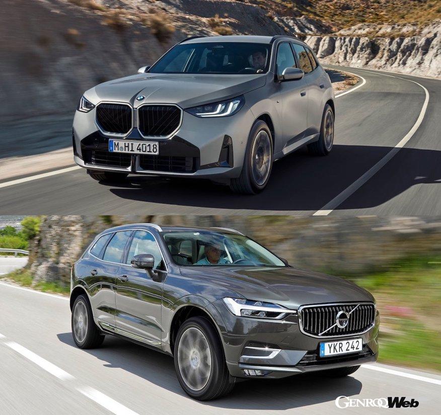 BMW X3とボルボ XC60