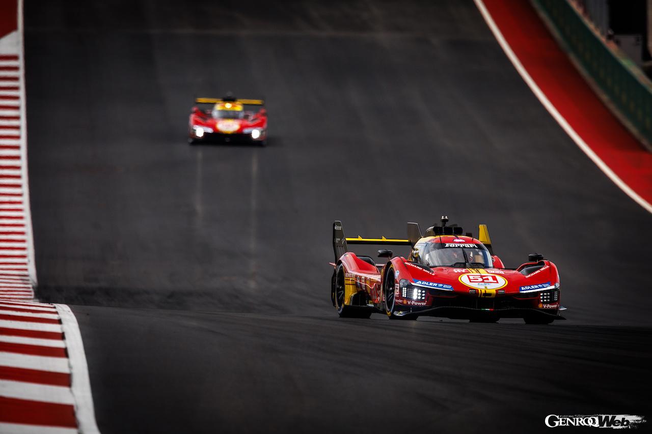 気温33℃、路面温度が50℃を超える厳しいコンディションにおいて、予選とハイパーポールにおいてフェラーリ 499Pが素晴らしいスピードを披露した。