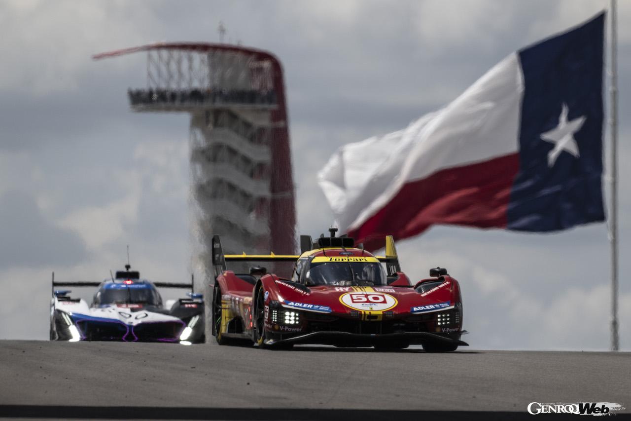 3位表彰台を獲得した、フェラーリAFコルセのフェラーリ 499P 50号車。