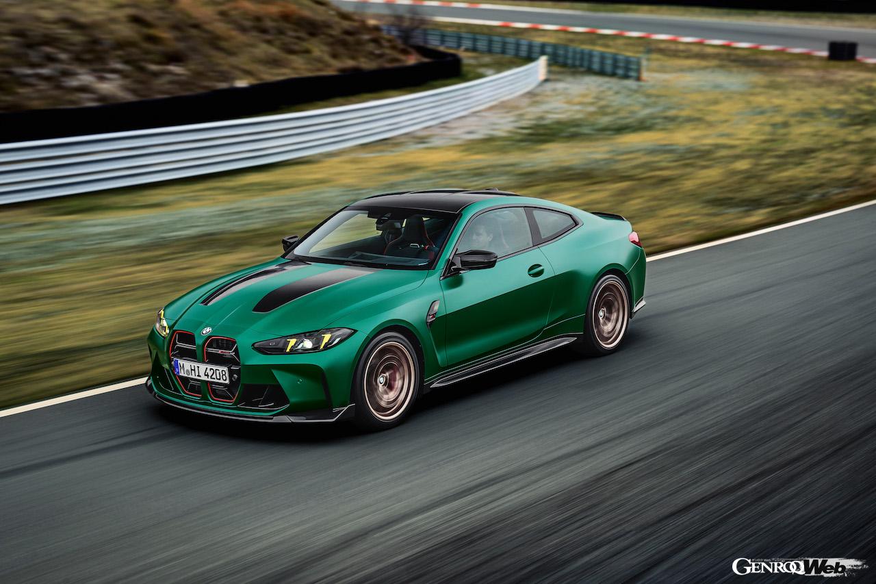 日本市場に40台限定導入される「BMW M4 CS」の走行シーン