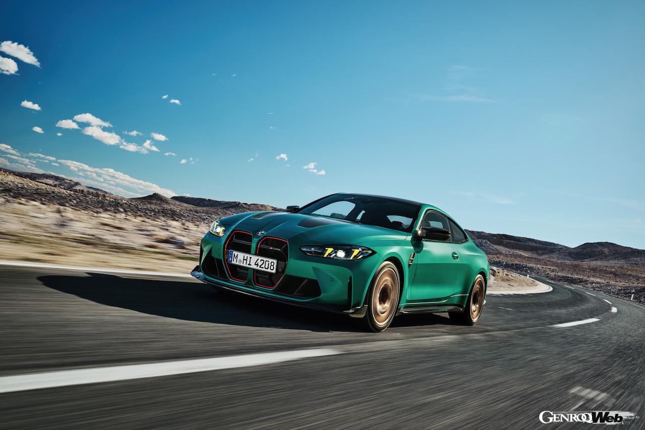 日本市場に40台限定導入される「BMW M4 CS」の走行シーン。