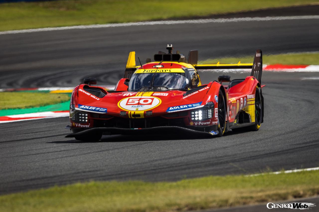 WEC第7戦富士6時間レースの予選・ハイパーポールが行われ、フェラーリ 499P 50号車が、ポールから0秒295秒差の7番手タイムをマークした。