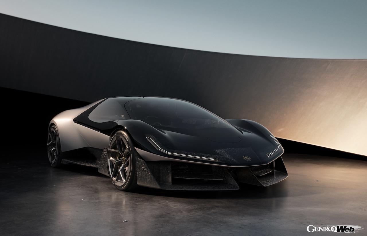 フル電動スポーツ「ロータス セオリー1」のエクステリア。