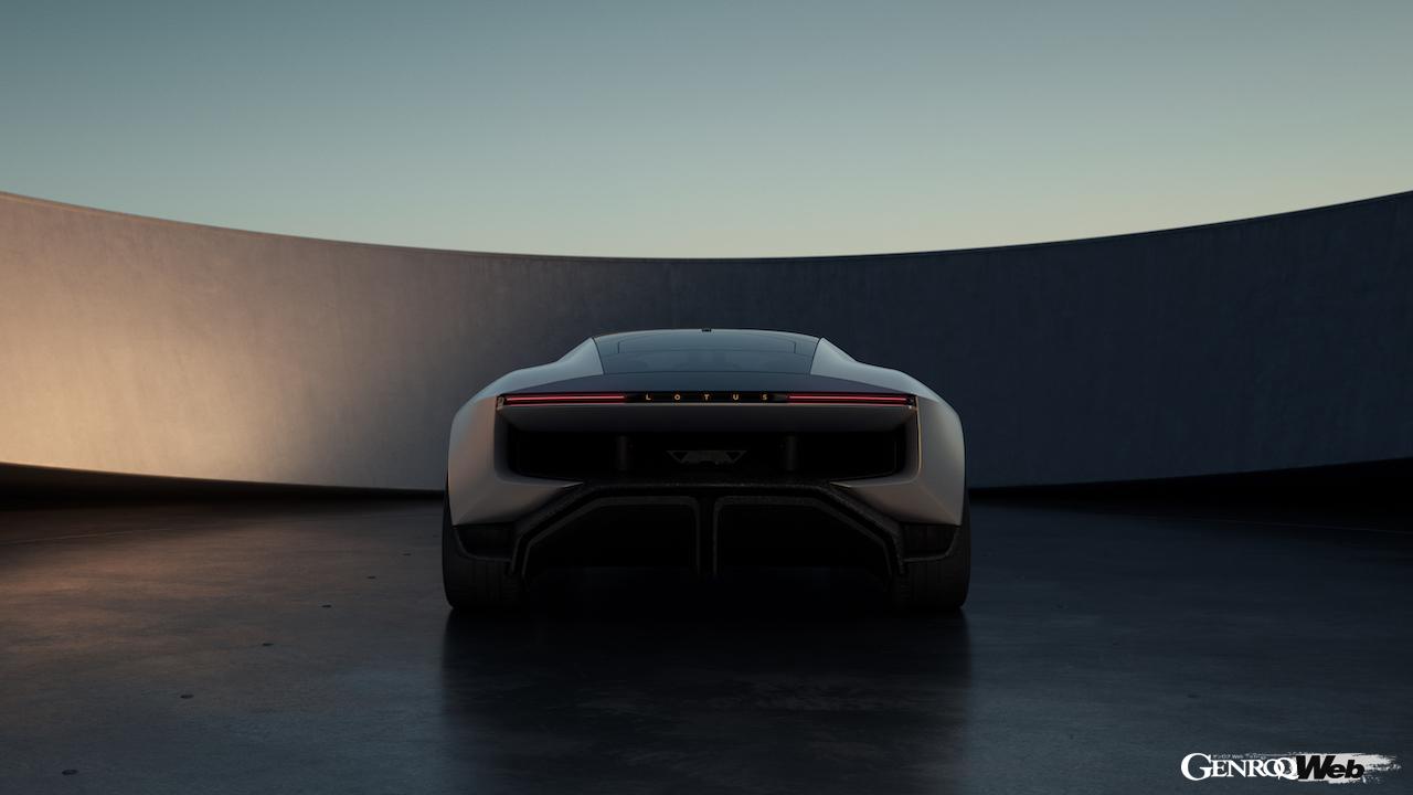 フル電動スポーツ「ロータス セオリー1」のエクステリア。
