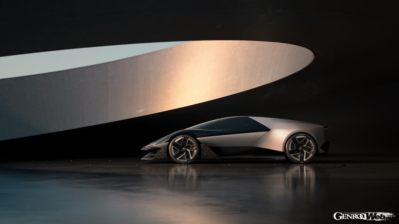 フル電動スポーツ「ロータス セオリー1」のエクステリア。