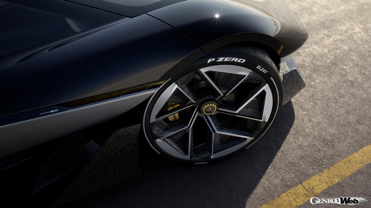 フル電動スポーツ「ロータス セオリー1」のエクステリア。