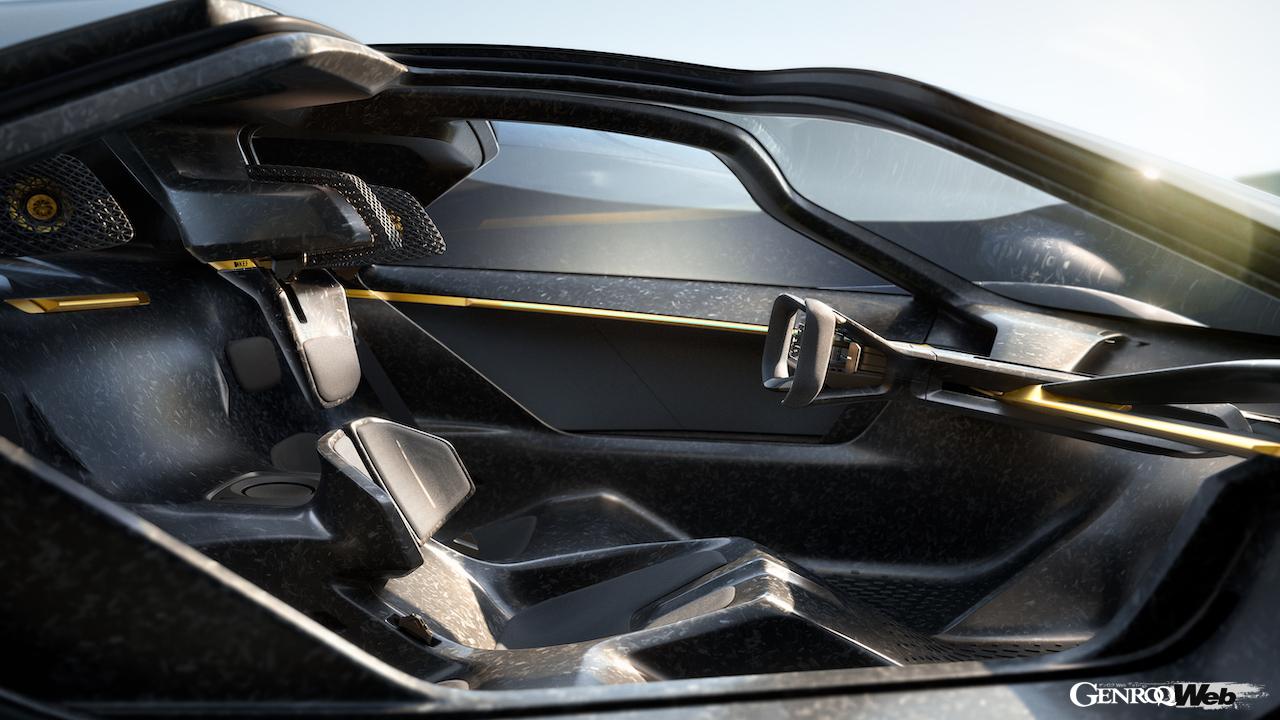 フル電動スポーツ「ロータス セオリー1」の持続可能性を追求したコクピット。