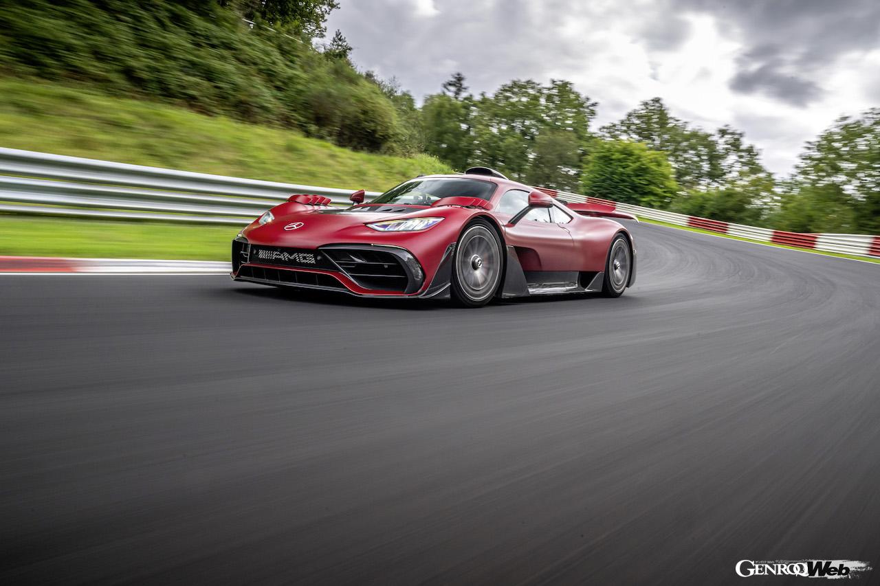 絶好のコンディションのもと、ニュルブルクリンク・ノルドシュライフェに挑んだ「メルセデス AMG ONE」。