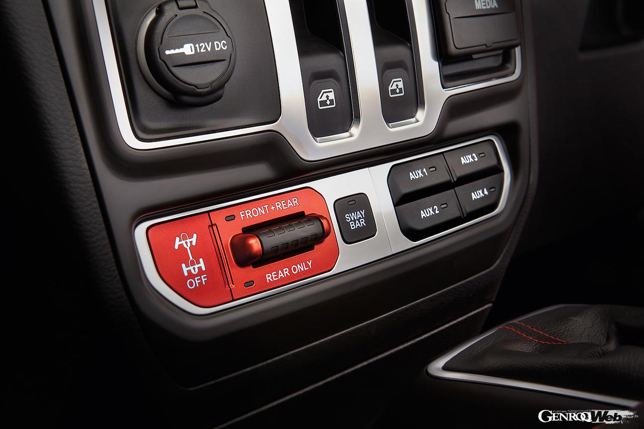 「ジープ ラングラー ルビコン（2ドア）」のインテリア。