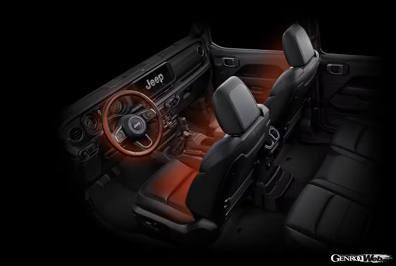 「ジープ ラングラー ルビコン（2ドア）」のインテリア。