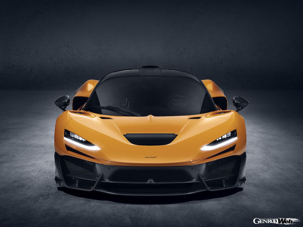 最新ハイブリッドパワートレインを搭載した「マクラーレン W1」のエクステリア。