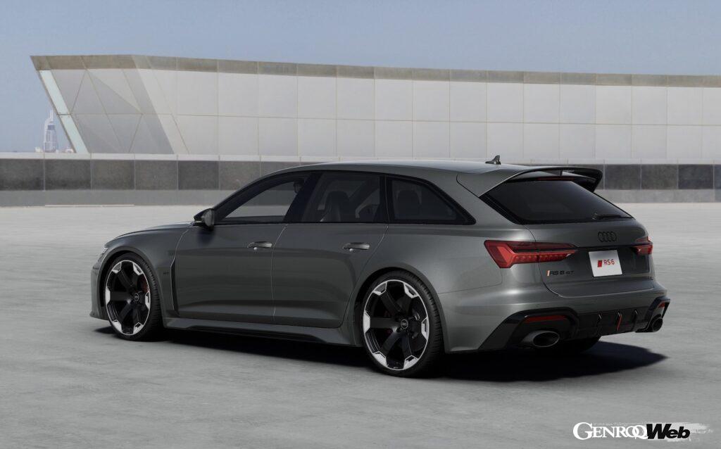 世界限定660台のみが製造されるフラッグシップワゴン「アウディ RS 6 アバント GT」が、10台限定で日本に導入される。写真はオンライン抽選販売される「クロノスグレーメタリック」仕様。
