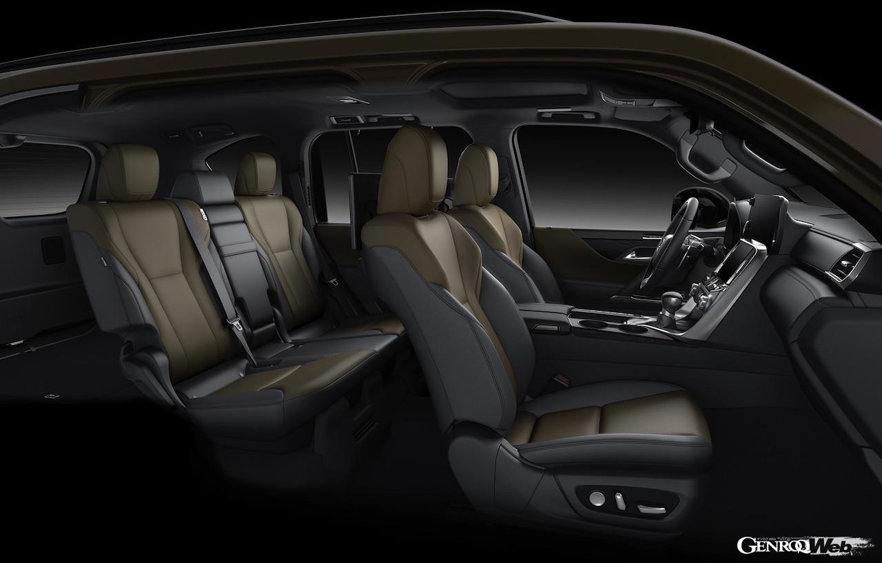 一部改良を実施し、新開発のハイブリッドパワートレインを搭載した「レクサス LX700h」のインテリア。