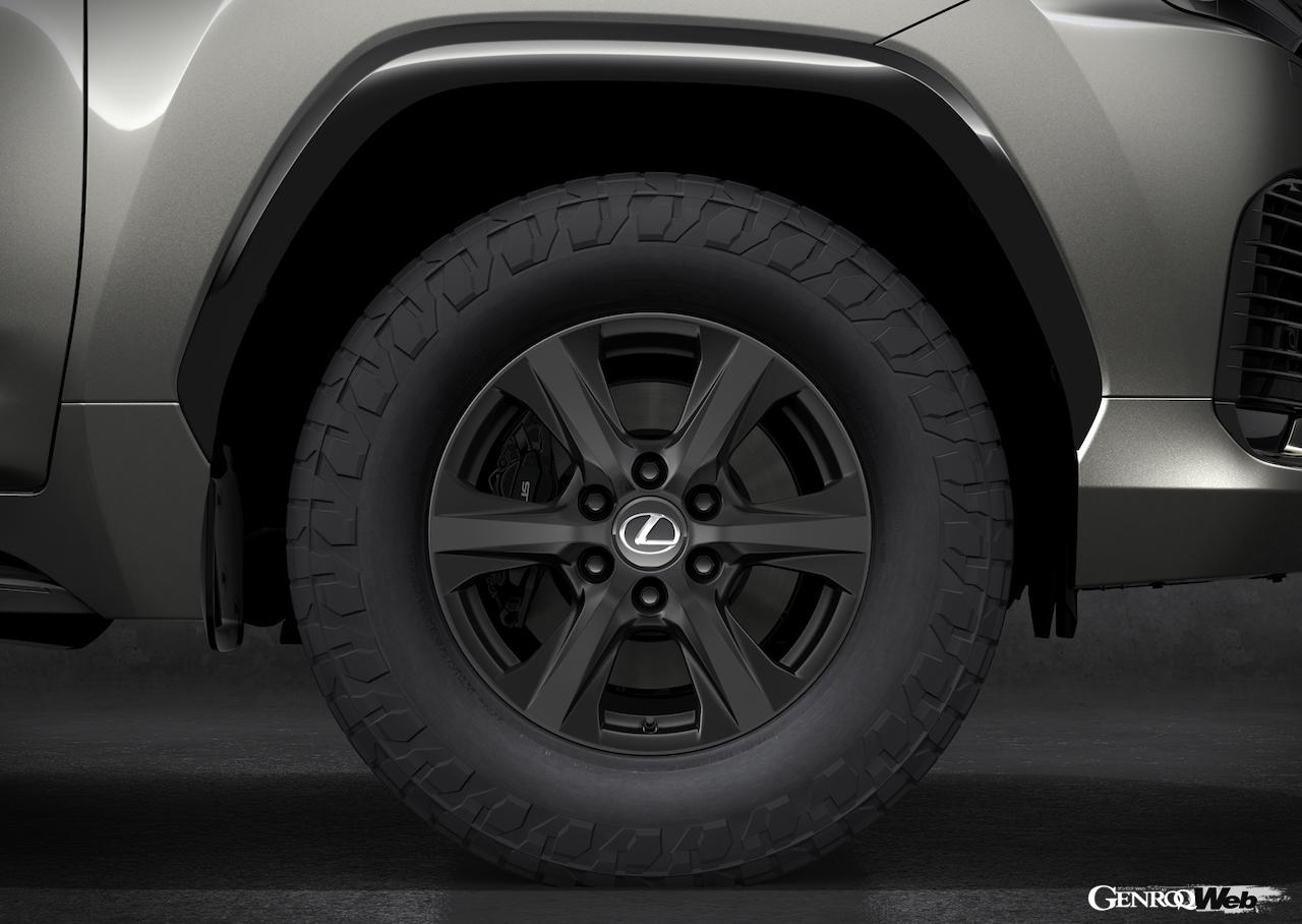 一部改良を実施し、新開発のハイブリッドパワートレインを搭載した「レクサス LX700h」のエクステリア。