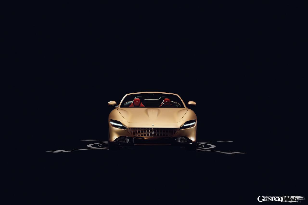 「テーラーメイド」が製作した、フェラーリ ローマ スパイダーのエクステリア。