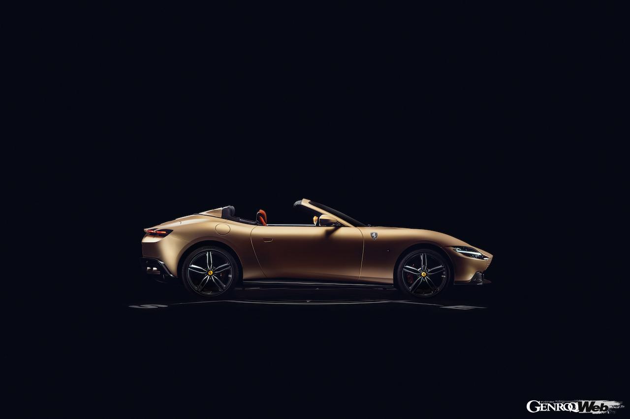 「テーラーメイド」が製作した、フェラーリ ローマ スパイダーのエクステリア。