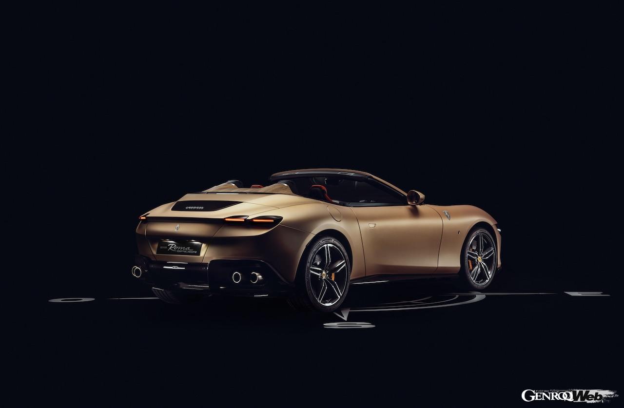 「テーラーメイド」が製作した、フェラーリ ローマ スパイダーのエクステリア。