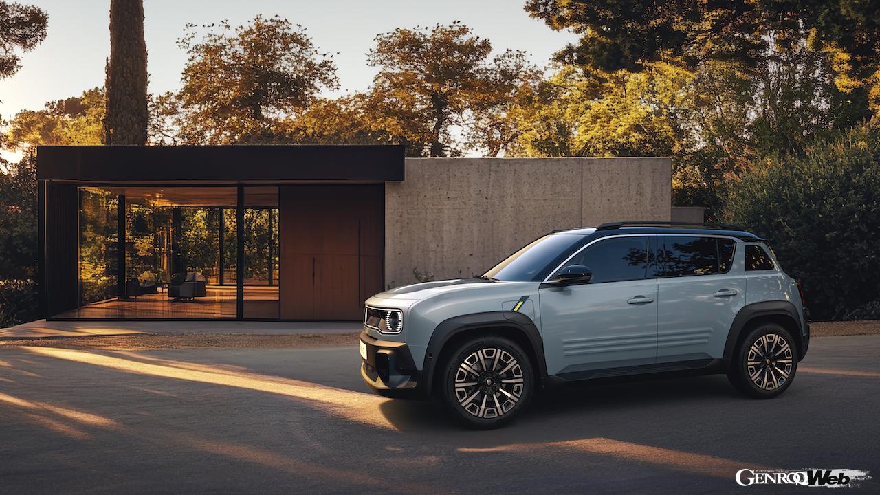 「ルノー 4 E-Tech エレクトリック」のエクステリア。