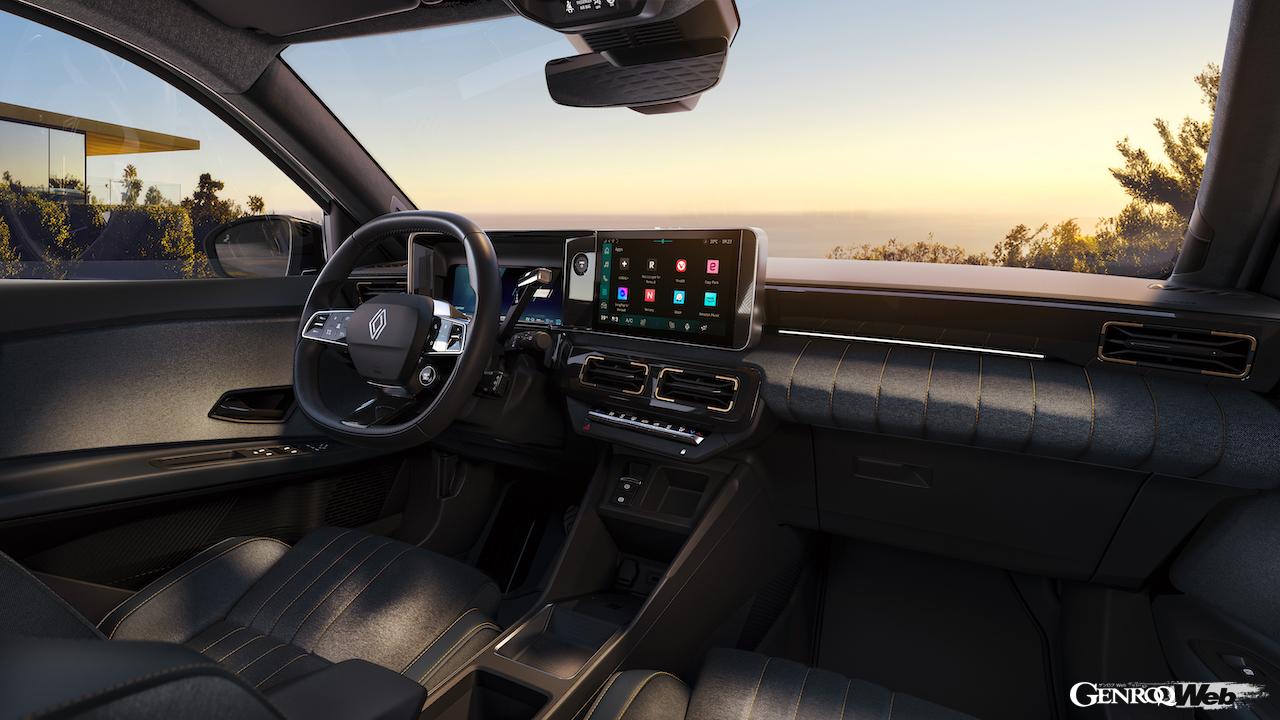 「ルノー 4 E-Tech エレクトリック」のインテリア。