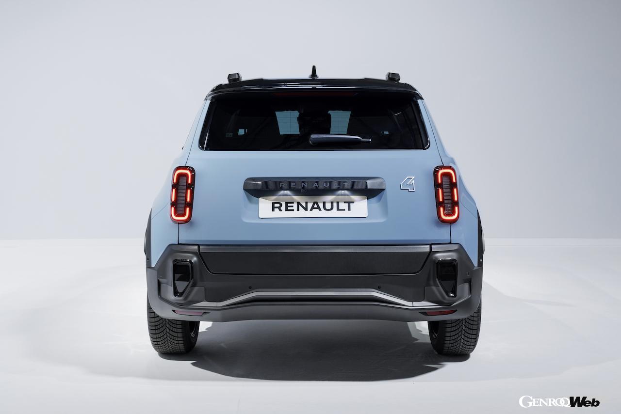「ルノー 4 E-Tech エレクトリック」のエクステリア。