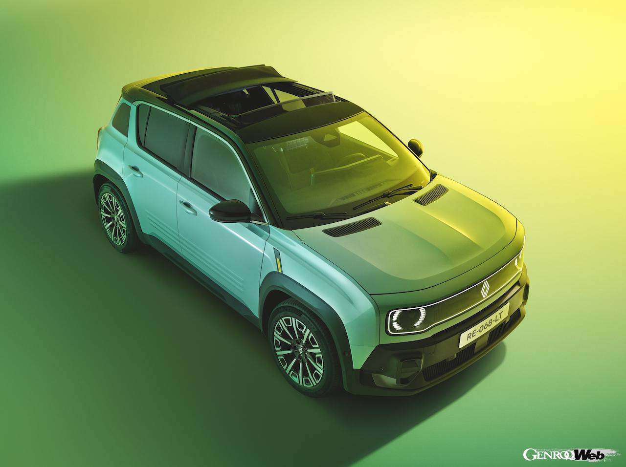 「ルノー 4 E-Tech エレクトリック」のエクステリア。