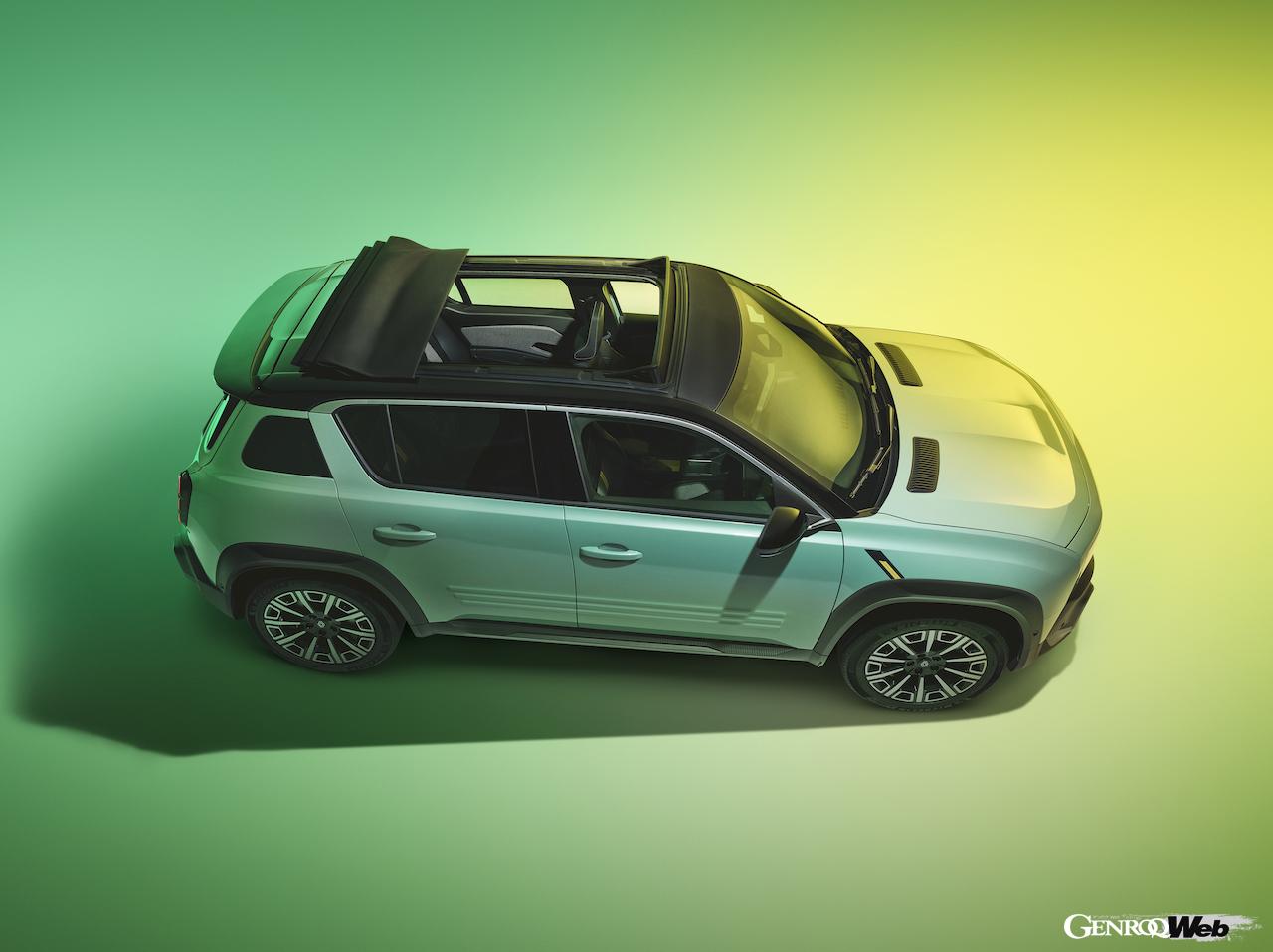 「ルノー 4 E-Tech エレクトリック」のエクステリア。