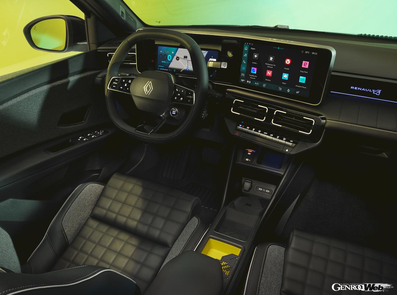 「ルノー 4 E-Tech エレクトリック」のインテリア。