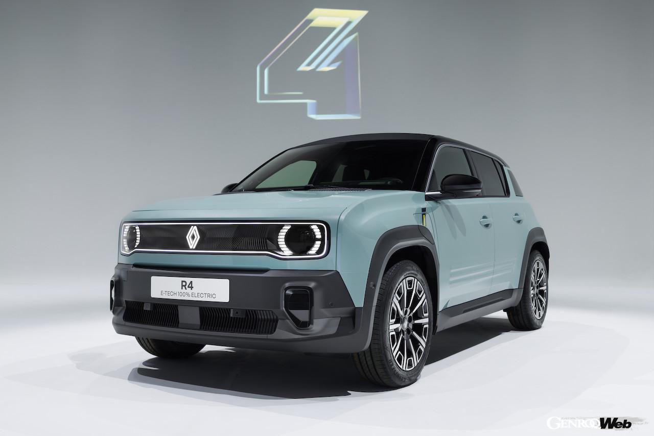 「ルノー 4 E-Tech エレクトリック」のエクステリア。