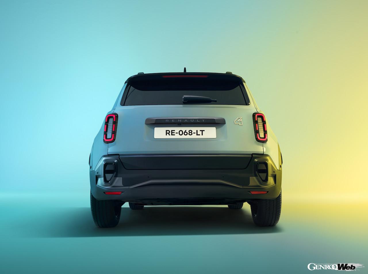 「ルノー 4 E-Tech エレクトリック」のエクステリア。