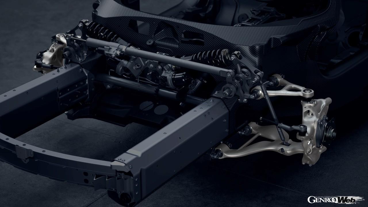 従来のスーパースポーツを超えるドライビング性能が、開発ターゲットに掲げられたマクラーレン W1。そのため、足まわりの開発に、ダイバージェント・テクノロジーズが持つ3Dプリント・積層成形技術が導入されることになった。