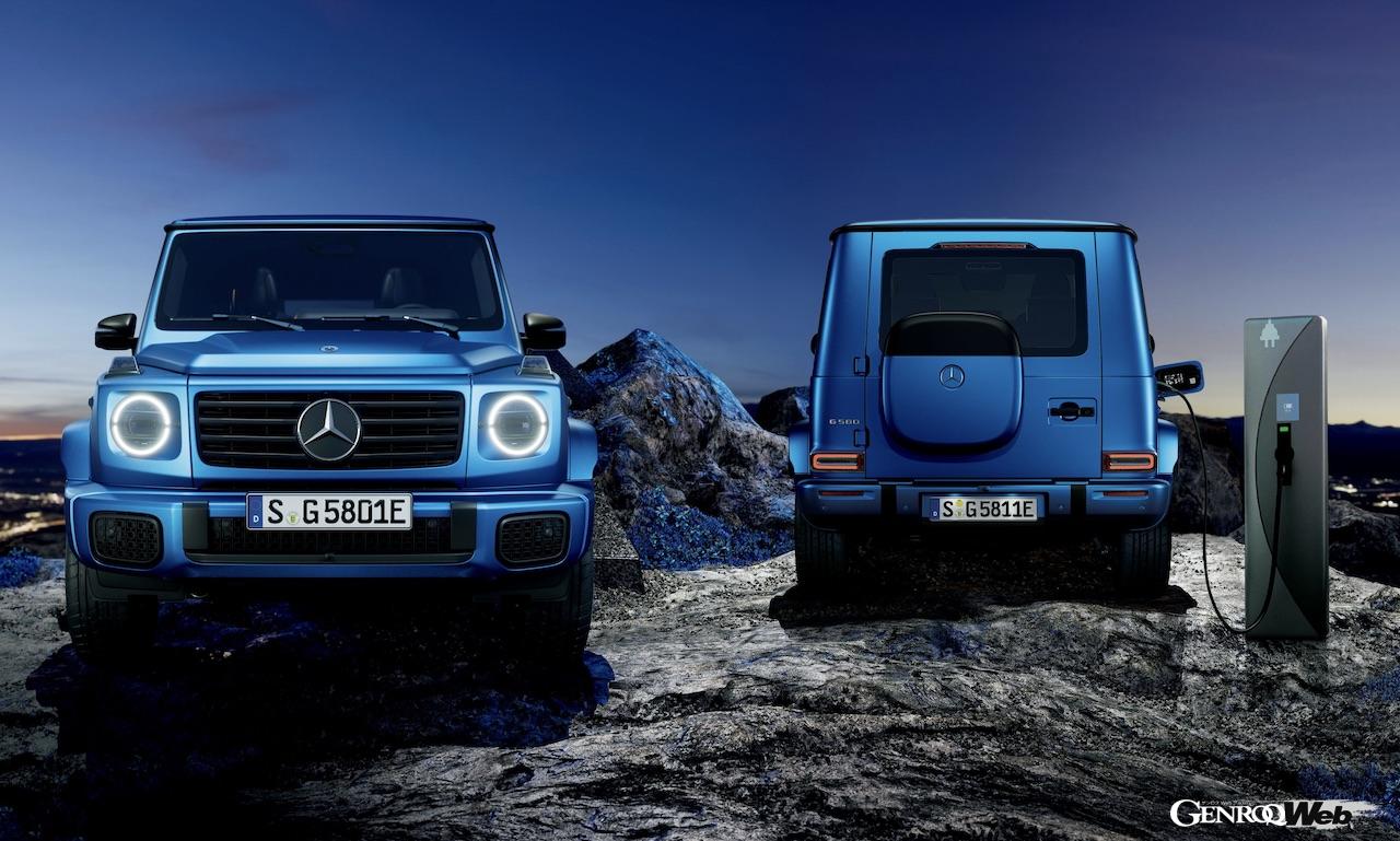 フル電動モデル「メルセデス・ベンツ G580 with EQ テクノロジー」のエクステリア。