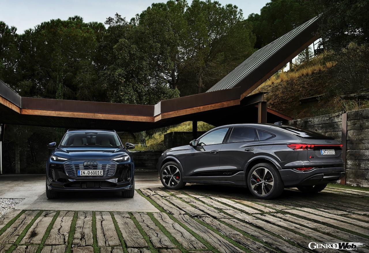 「アウディQ6 スポーツバック e-tron」と「アウディSQ6 スポーツバック e-tron」。