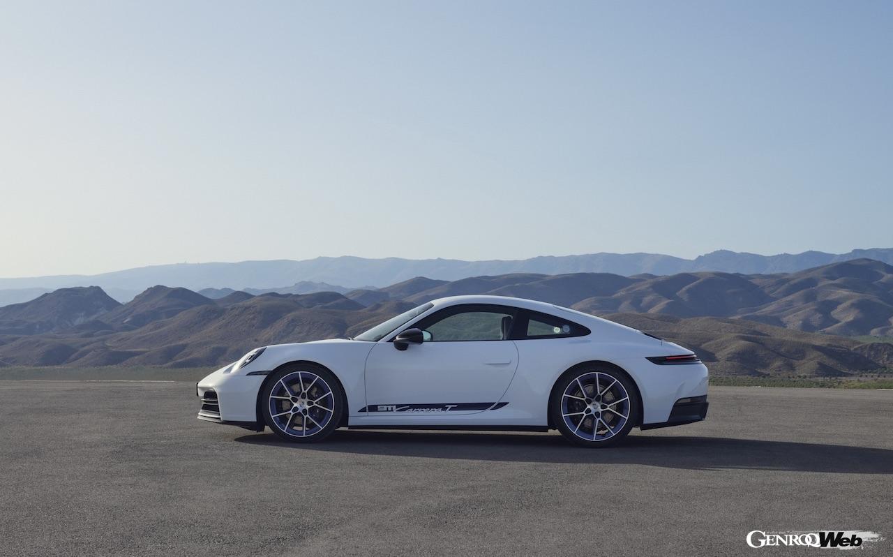 6速マニュアルトランスミッション搭載「ポルシェ 911 カレラT」のエクステリア。