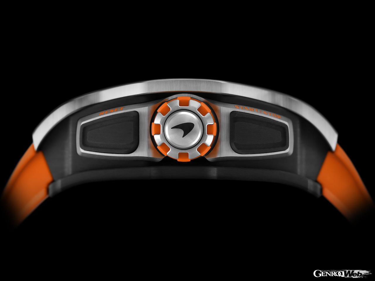 リシャール・ミルとマクラーレンのコラボ第4弾リストウォッチ、「RM 65-01 オートマティック スプリットセコンド クロノグラフ マクラーレンW1」。