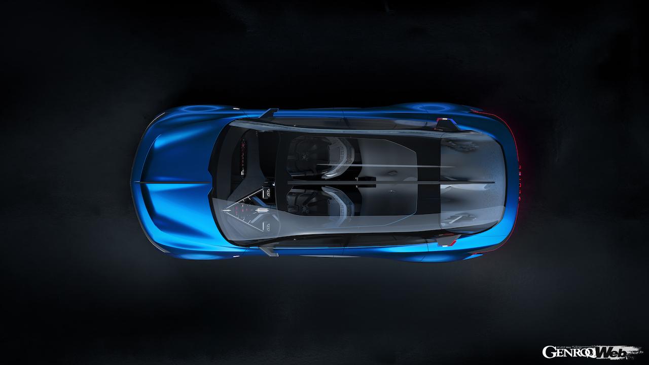 EV専用プラットフォーム「Amprミディアム」を採用した「アルピーヌ A390_β」のエクステリア。