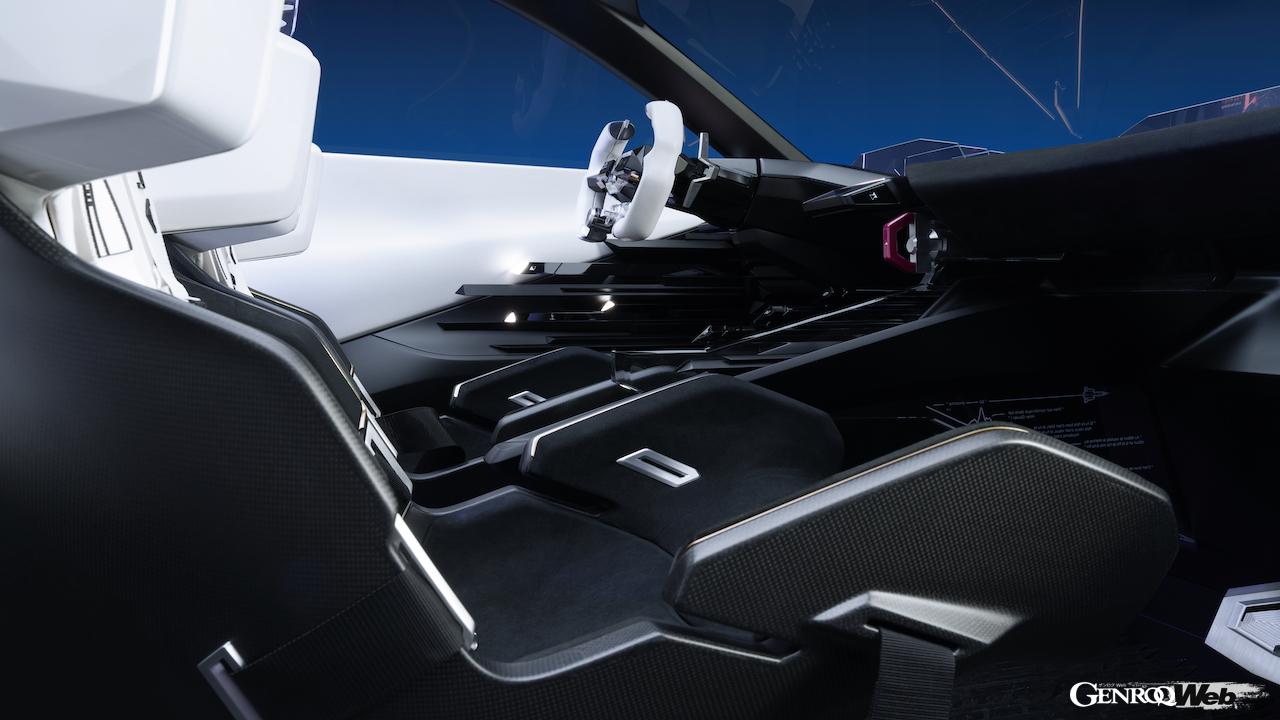 EV専用プラットフォーム「Amprミディアム」を採用した「アルピーヌ A390_β」のインテリア。