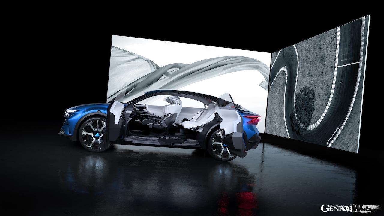 EV専用プラットフォーム「Amprミディアム」を採用した「アルピーヌ A390_β」のインテリア。