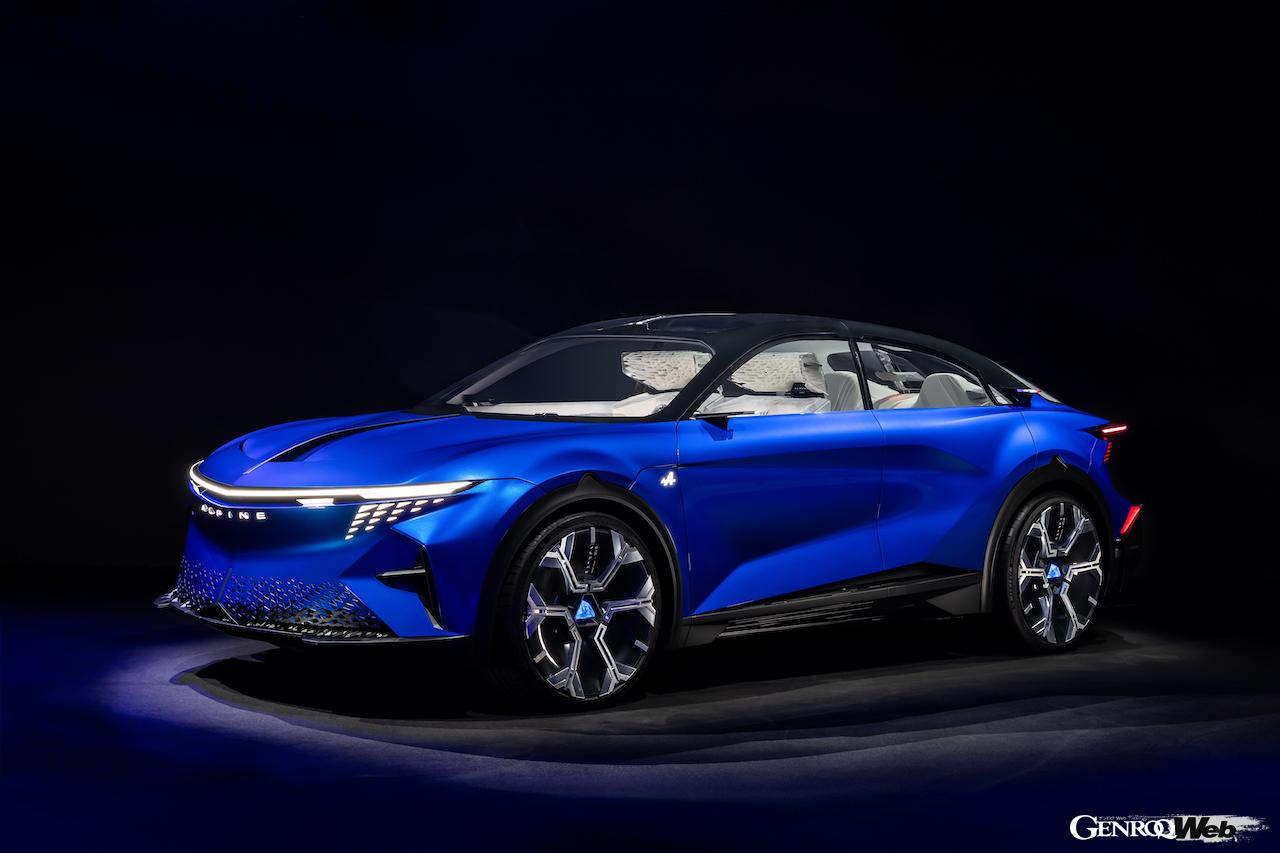 EV専用プラットフォーム「Amprミディアム」を採用した「アルピーヌ A390_β」のエクステリア。