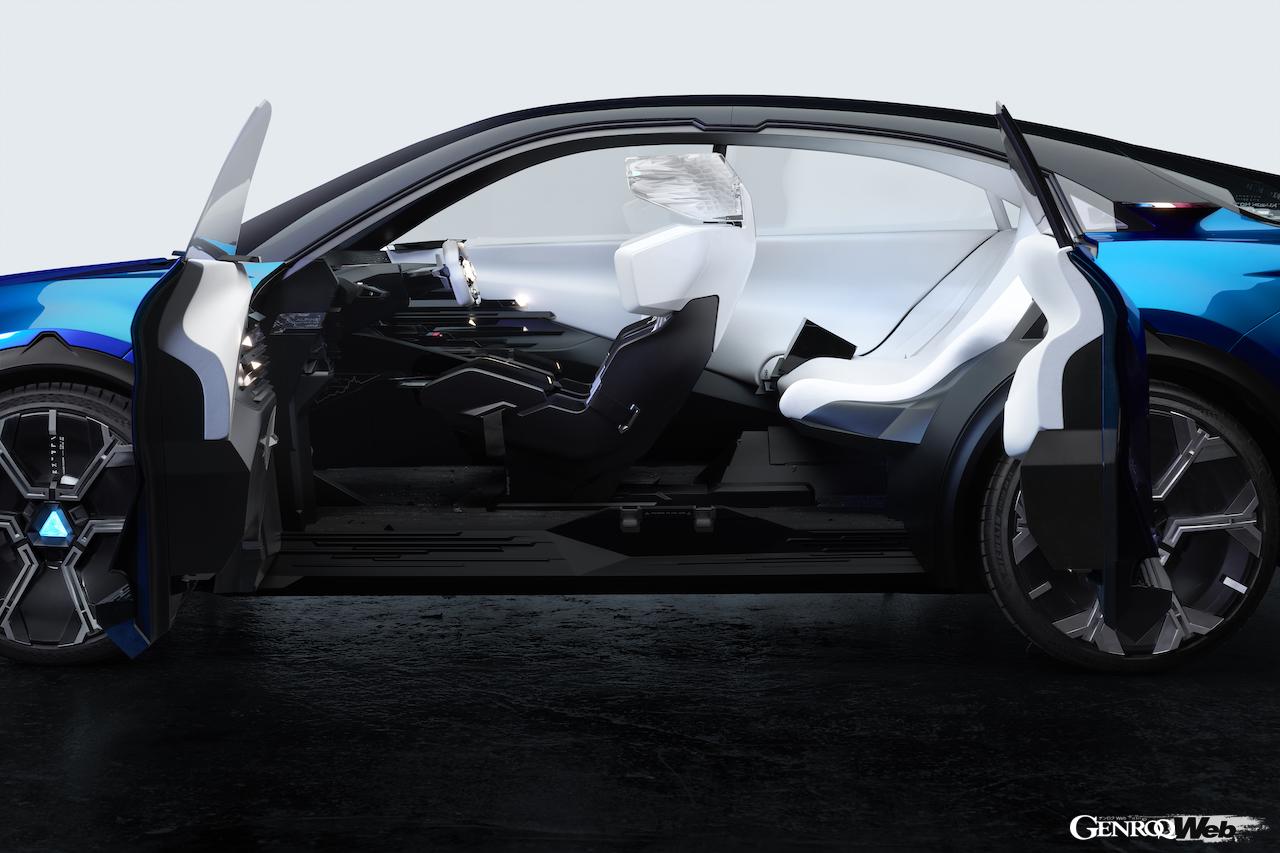 EV専用プラットフォーム「Amprミディアム」を採用した「アルピーヌ A390_β」のインテリア。