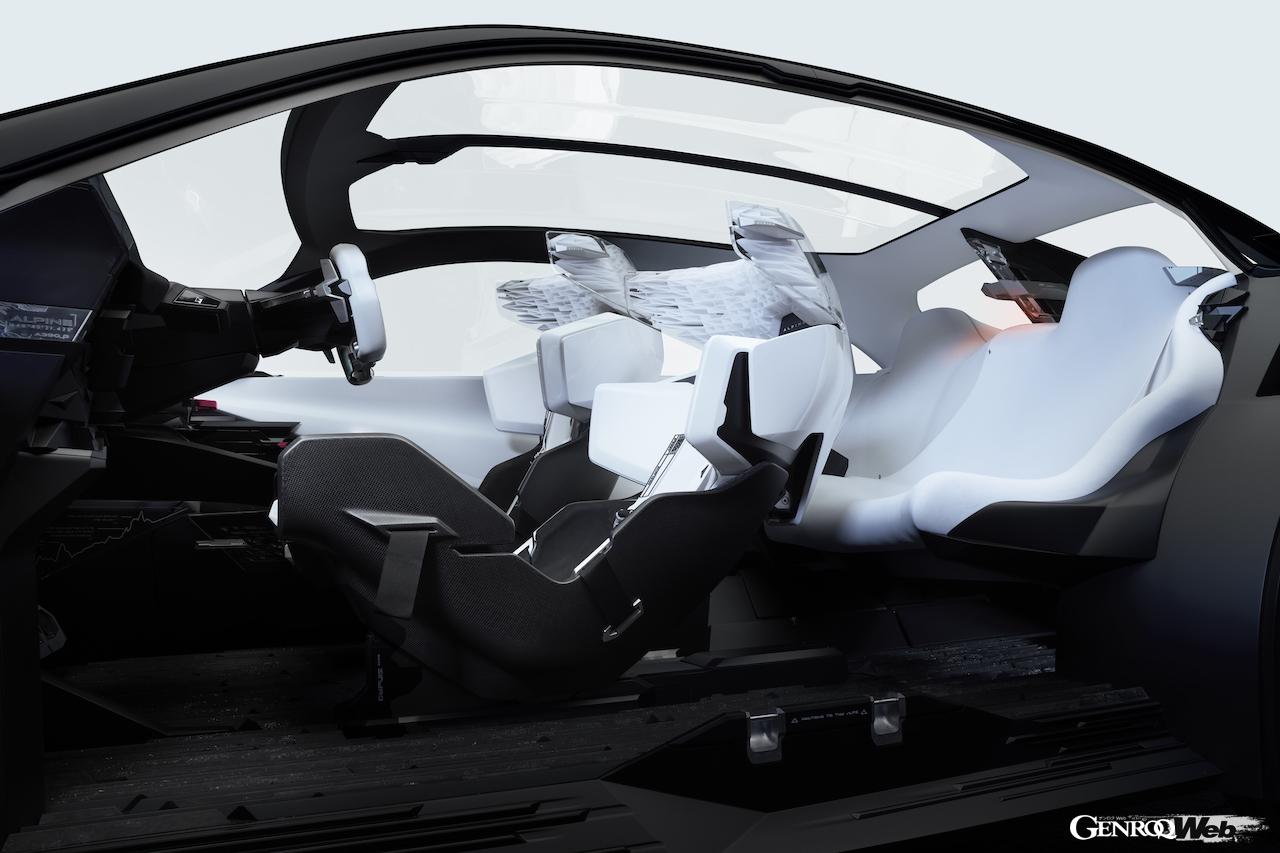 EV専用プラットフォーム「Amprミディアム」を採用した「アルピーヌ A390_β」のインテリア。