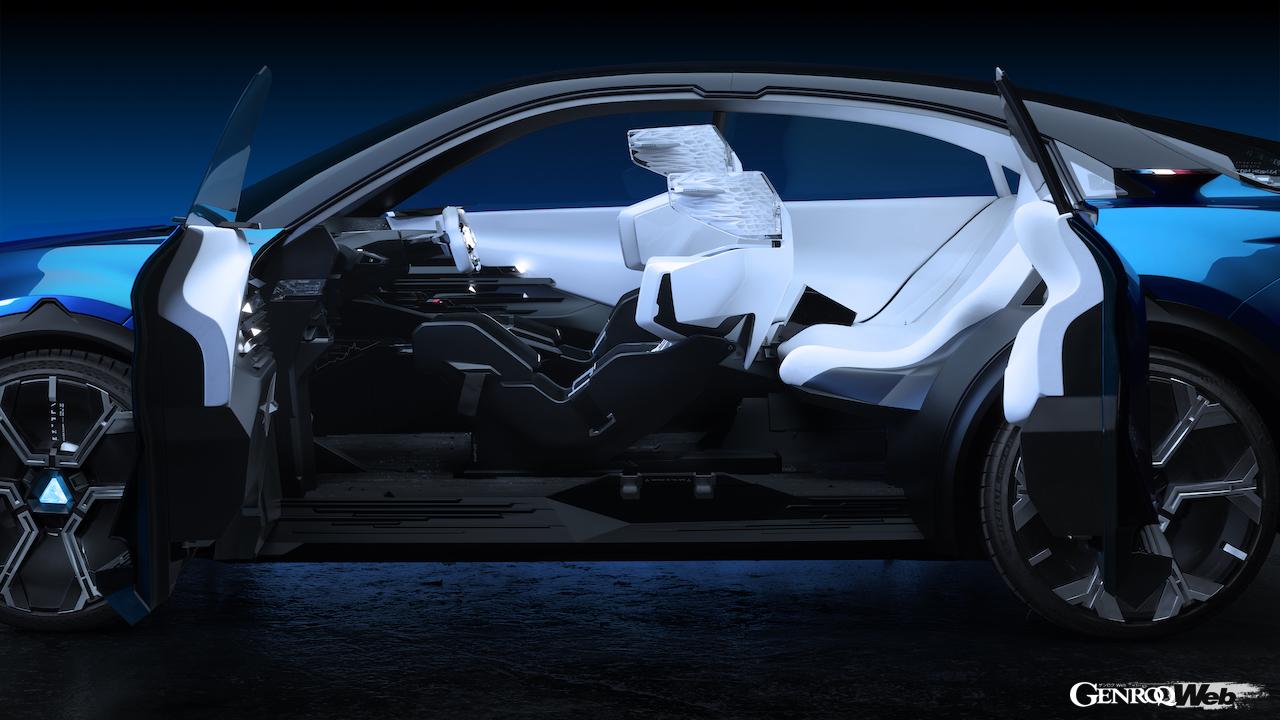 EV専用プラットフォーム「Amprミディアム」を採用した「アルピーヌ A390_β」のインテリア。