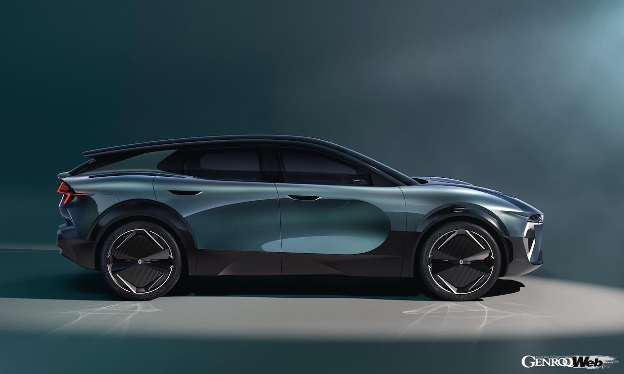 水素燃料電池搭載コンセプトカー「ルノー エンブレム」のエクステリア。